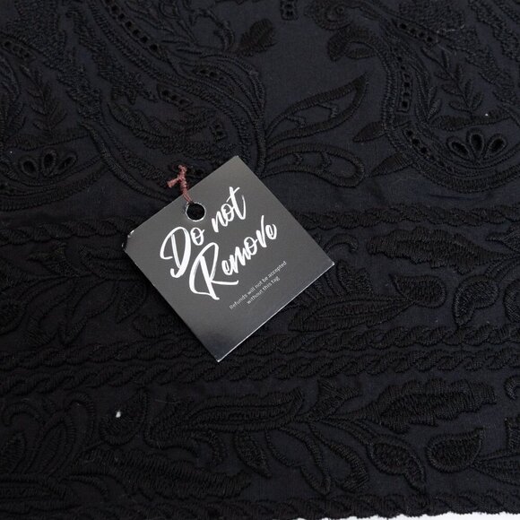 Ermanno Scervino Skirt Black Embroidered Paisley Maxi Italy Boho IT 40 / XS - Picture 10 of 14